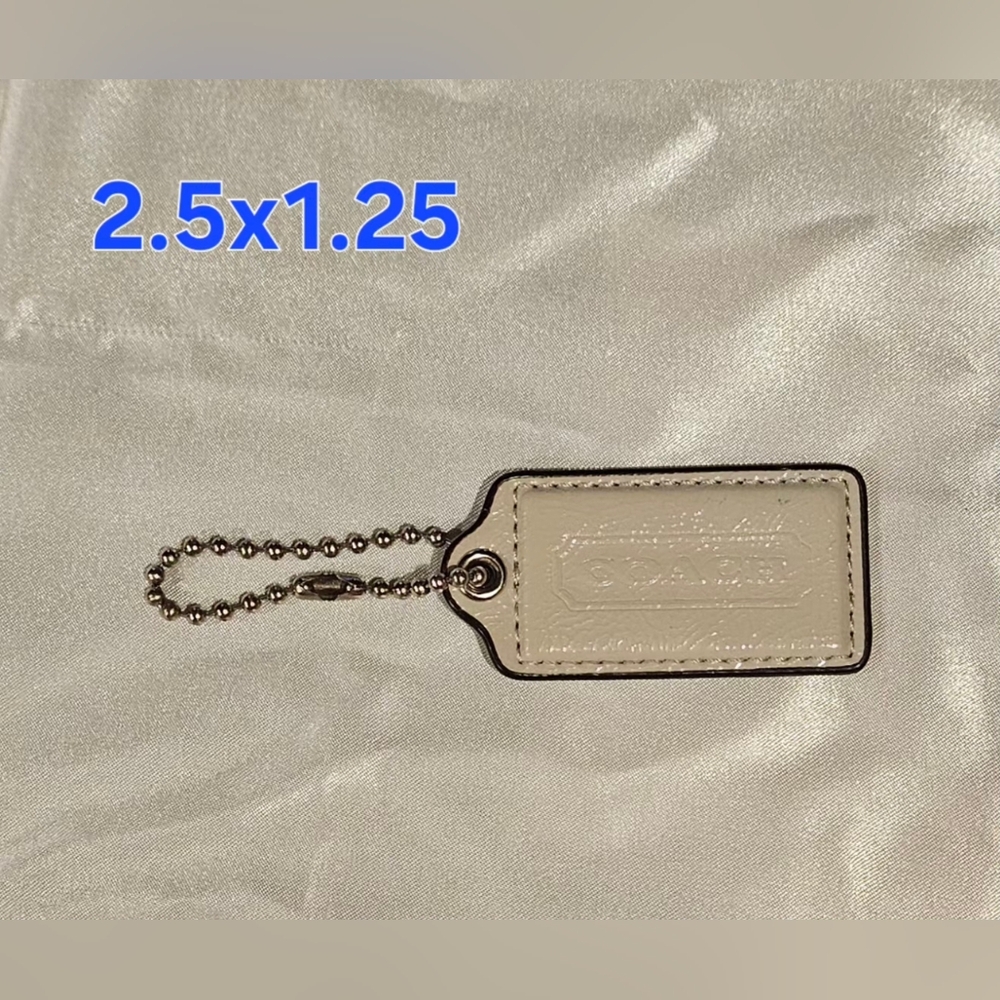 Coach Cream Leather Hangtag